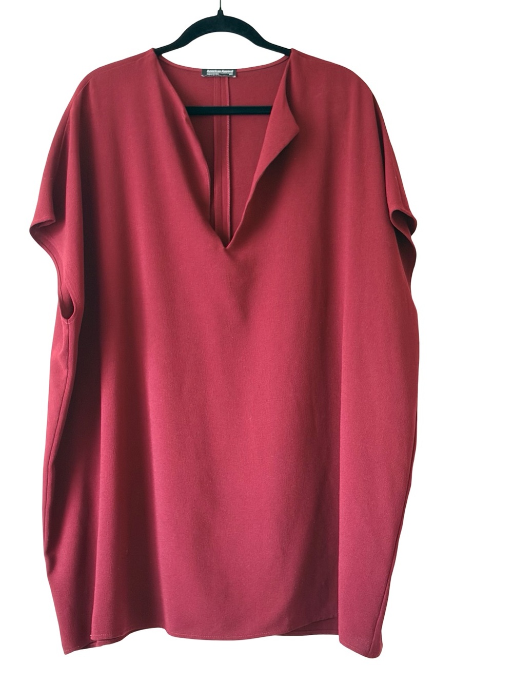 American Apparel Burgundy Oversized Tunic Top | Y2K Minimalist | Size M/L
